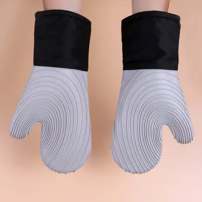 Amazons meistverkaufte Silikon-Baumwoll-Isolierhandschuhe, Mikrowellenhitzeschutz-Küchenhandschuhe, hitzebeständige verdickte Backhandschuhe