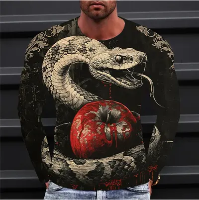 Halloween-Langarmshirt mit Spinnennetz, 3D-Druck - 7