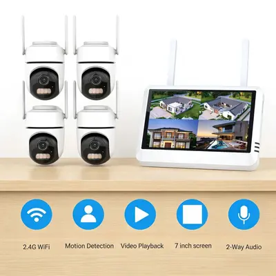 CCTV监控系统wifi带屏小5V球机监控摄像头套装摄像头带屏录像机