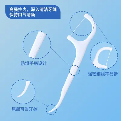 Disposable Dental Floss Picks, Ultra-Fine Interdental Floss, Portable Family Pack Box