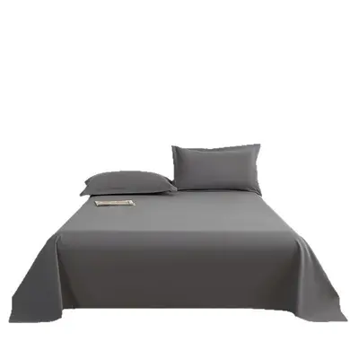 Wholesale einzelnes Produkt reine Farbe gewaschene Baumwollbettwäsche einfache einfarbige Studentenwohnheim Einzelbett-Bettwäsche dreiteiliges Set