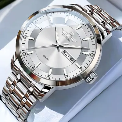 Men's Automatic Dual Calendar Watch Waterproof Luminous - 13