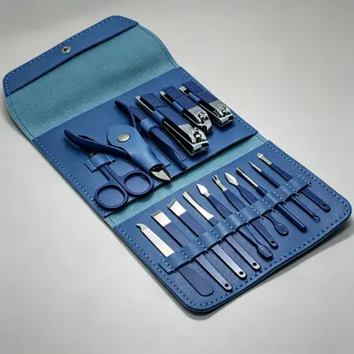 Nail Scissors Set, 16 Pieces, Foldable Bag Case Manicure Tools - 10