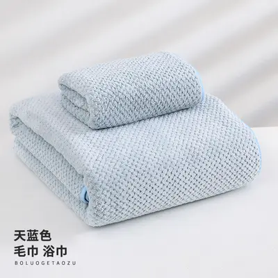 Korallenfleece Handtuchtuch 3er-Set mit Ananasmuster - 9
