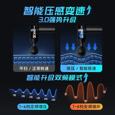 匹克筋膜枪电动肌肉放松按摩器震动解压家用颈膜抢筋膜仪礼品 - 3
