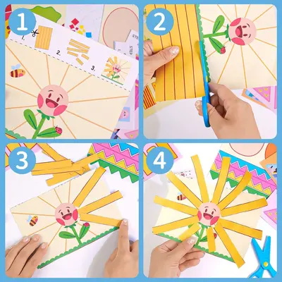 Children's Paper Cutting Book DIY Craft Set for Beginners