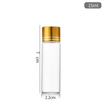 22mm Small Neck Glass Bottle with Cap, Capsule and Wish Bottle for Sub-Packaging - 12