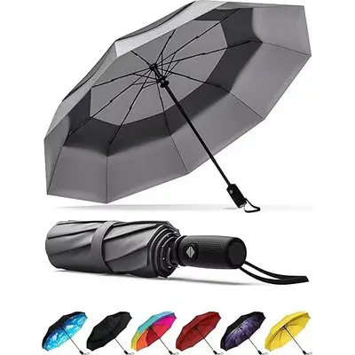Automatic Three-Fold Windproof Travel Umbrella - 7