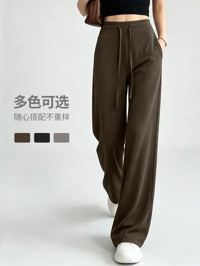 Women's Yoga Wide-Leg Pants, Drapey Loose Fit - 4
