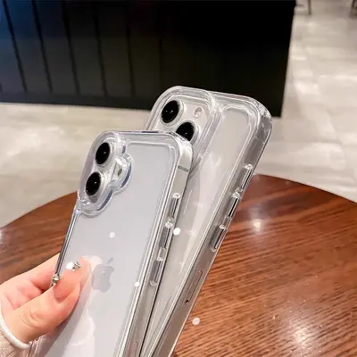 iPhone 17 Pro Max clear acrylic case, non-yellowing, drop-resistant