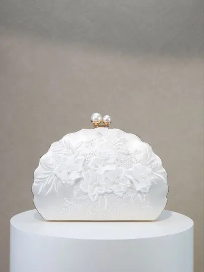 Women's Elegant Clutch, Shell Evening Bag for Parties and Weddings - 5