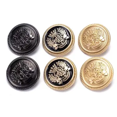 Metal Crown Buttons, JK British College Style for Suit and Jacket
