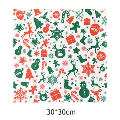 Christmas Grease-Proof Burger Paper - 9