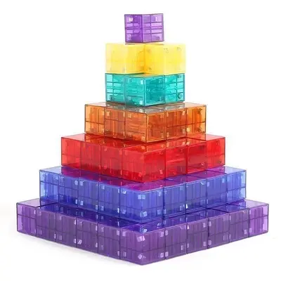 Transparent Magnetic Block Building Set, Children's Educational, 3D Shapes - 6