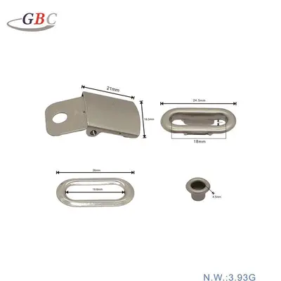 Stainless Steel Oval Eyelet 4-Piece Baseball Cap/Duck Bill Cap Adjustment Buckle Wholesale