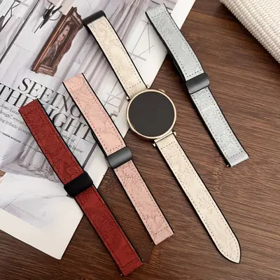 Huawei Watch 5 ve Xiaomi S4 için silikon kordon, 18 mm manyetik toka
