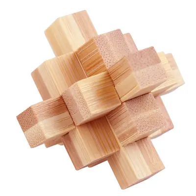 Kongming-Schloss Lu-Ban-Schloss Achteckige Kugel Bambus-Holz klassisches Lernspielzeug Stressabbau Freizeitspielzeug für Erwachsene Kinder Lernspielzeug Geschenk
