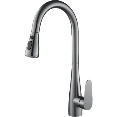 High-end household kitchen faucet, pull-out sink, dedicated sink for washing vegetables, hot and cold water dual use, 360-degree rotation.