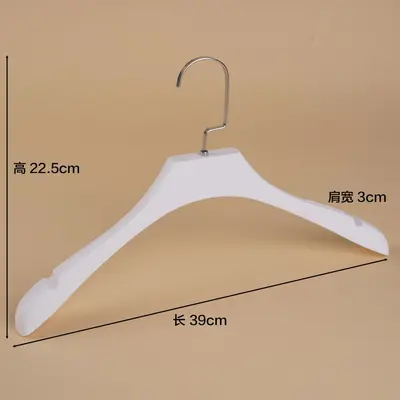 Black Plastic Suit Hanger, Wood-Grain Look, Non-Slip - 7