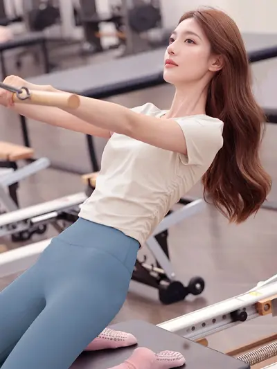 Kadınlar için Yoga giyim üstleri, yeni stil, güzel dopamin profesyonel Pilates eğitimi kısa kollu tişört spor spor kıyafeti - 12