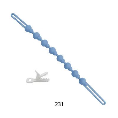 Baby Silicone Pacifier Clip Chain, Anti-Drop, with Teether Toy - 7