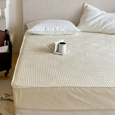 Washable Thick Quilted Cotton Mattress Protector Single - 10