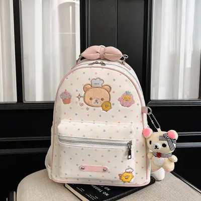 Cute Bear Backpack, Large Capacity, Lightweight, Women's School Bag - 3