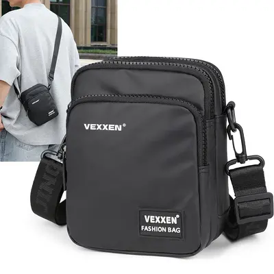 New Men's Shoulder Bag Casual Crossbody Bag Men's Small Satchel Versatile Large Capacity Fashion Multi-Pocket Water-Resistant