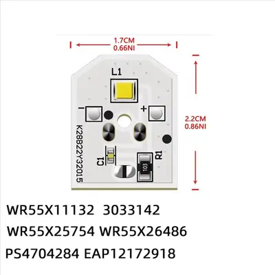 WR55X11132 WR55X25754 для GE Refrigerator LED Light Refrigerator Light