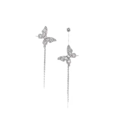 Bow tassel earrings for women, niche design - 5