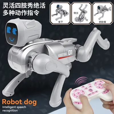 Voice Command Smart AI Mechanical Dog, Remote Control Toy for Kids