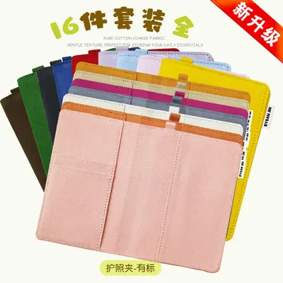 Pasaport sahibi, kimlik kartı sahibi, DIY kanvas kozmetik çantası, taşınabilir seyahat kimlik kartı koruyucu kapak, kart sahibi - 8