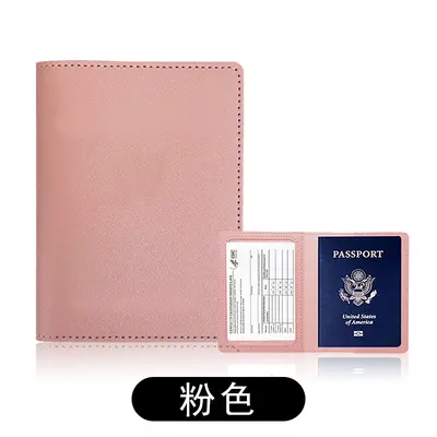 跨境现货加厚pu皮革护照本保护套皮质可定LOGO证件护照夹护照包 - 13