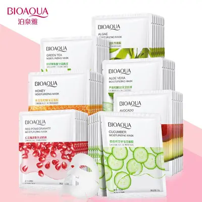 Boquanya Gurkenmaske Centella Asiatica Feuchtigkeitsmaske Feuchtigkeitsmaske Aloe Vera Gesichtsmaske Essenzmaske Hautpflege - 2