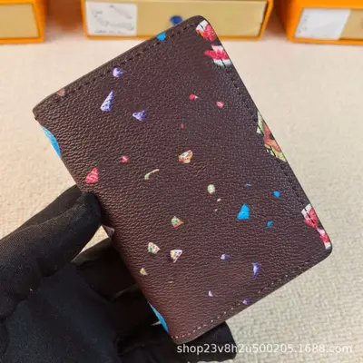 驴钱包卡包丝印卡通护照夹真皮甜甜圈钱夹二折护照包多功能证件包 - 10