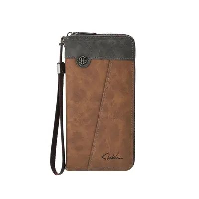 Men's Long Zip Wallet, Multi-Compartment, Anti-Theft - 9