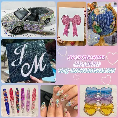 60-Color Resin Flatback Nail Rhinestone Set for DIY Nail Art