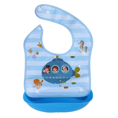 Cartoon EVA bib, removable pocket, waterproof