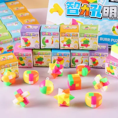 Boxed Luban Lock Educational Toy Small Gift for Primary School Students Reward Small Gifts Children Birthday Party Favor Wholesale