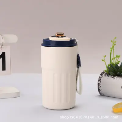 Smart Temperature Display 304 Stainless Steel Insulated Mug with Carry Handle - 8