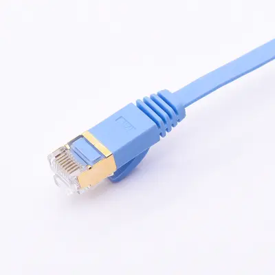 Оптовый плоский сетевой кабель Category 6 CAT6, бескислородная медь, готовый гигабитный компьютерный сетевой кабель, плоский патч-корд из чистой меди, 8 жил