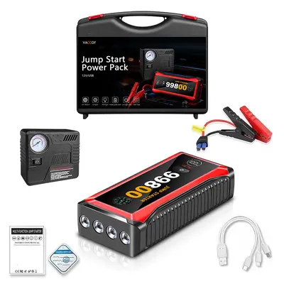 Portable Car Jump Starter 3500A with LED Light - 5