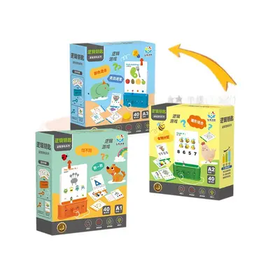 Kinder-Logikspiel mit Zahlen-Zuordnungskarten und Sudoku