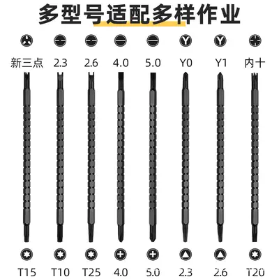 Multifunctional Magnetic Screwdriver Set with High-Hardness Cross and Special Bits
