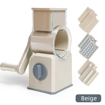 Rotary Vegetable Slicer Potato Shredder Hand Crank Manual - 12