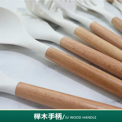 12-piece silicone spatula and spoon set food-grade silicone spatula non-stick silicone spatula home silicone kitchenware wholesale