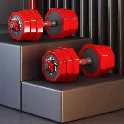 Dökme Demir Dumbbells Erkek Fitness Ekipmanı Ev Kullanımı Ayarlanabilir Ağırlık 20kg 40kg Çift Erkek Dumbbells Seti Kombinasyon - 3