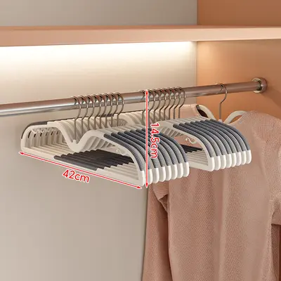 衣架家用挂衣晾晒衣挂衣服挂架加大衣撑子加粗加厚无痕防肩角滑 - 11