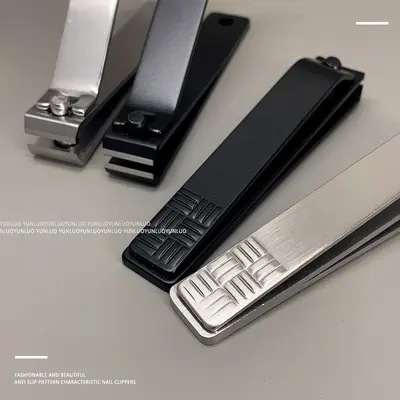 Anti-Slip Stainless Steel Nail Clippers Sharp Flat Edge
