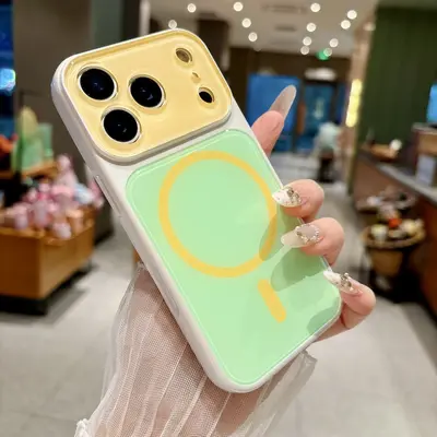 Dopamine Color-Block Magnetic Phone Case for iPhone 17 Pro Max - 13
